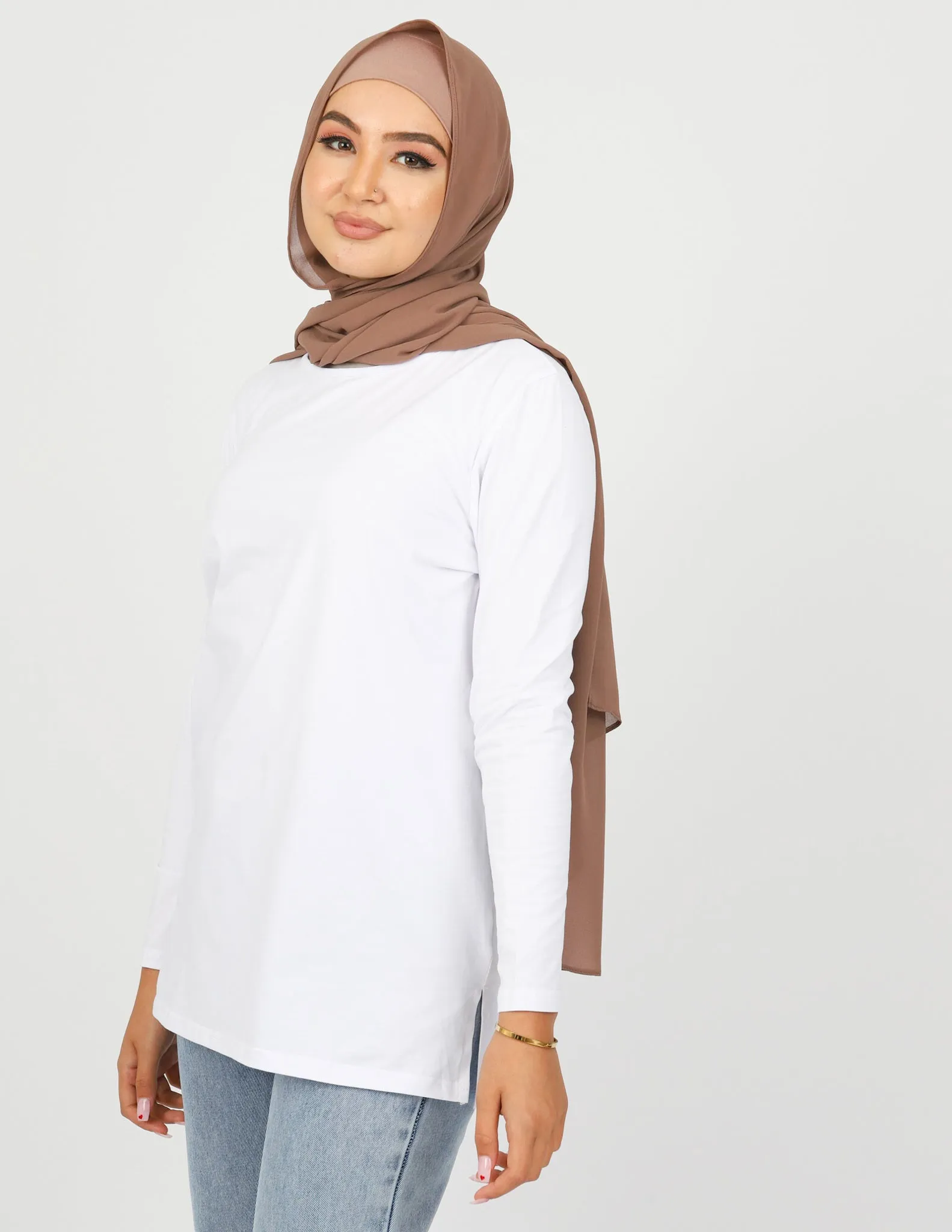 Sporty Straight Hem Top - Light Shades