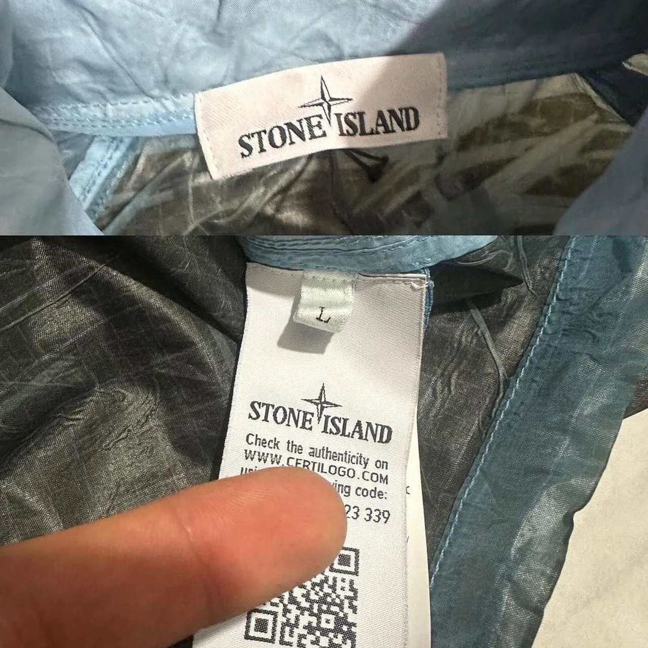 Stone Island Paper Poly House Check Grid Jacket