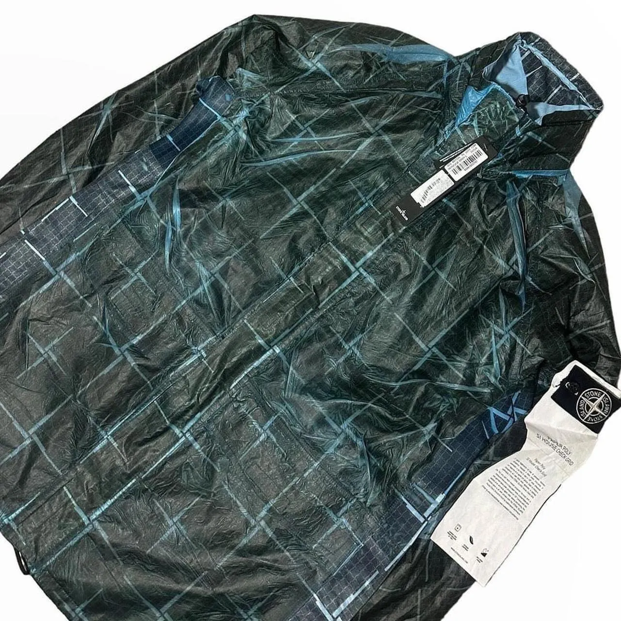 Stone Island Paper Poly House Check Grid Jacket