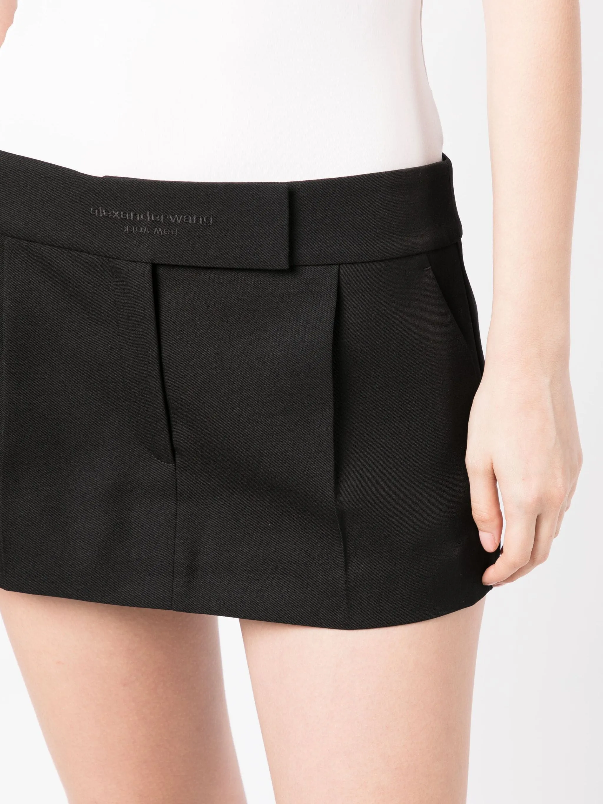 Tailored Mini Skort In Wool Tailoring