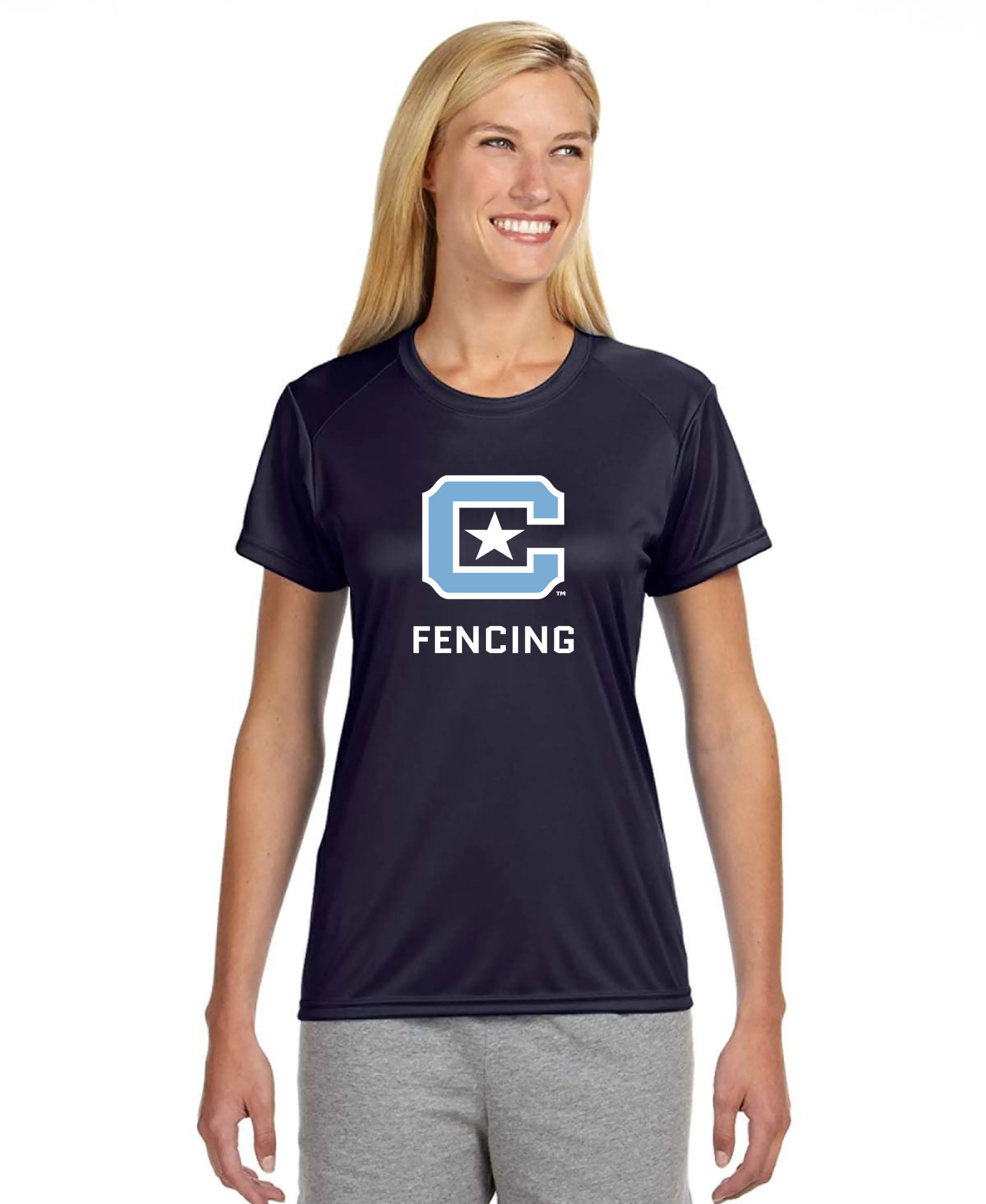 The Citadel C, Club Sports - Fencing, A4 Ladies' Cooling Performance T-Shirt