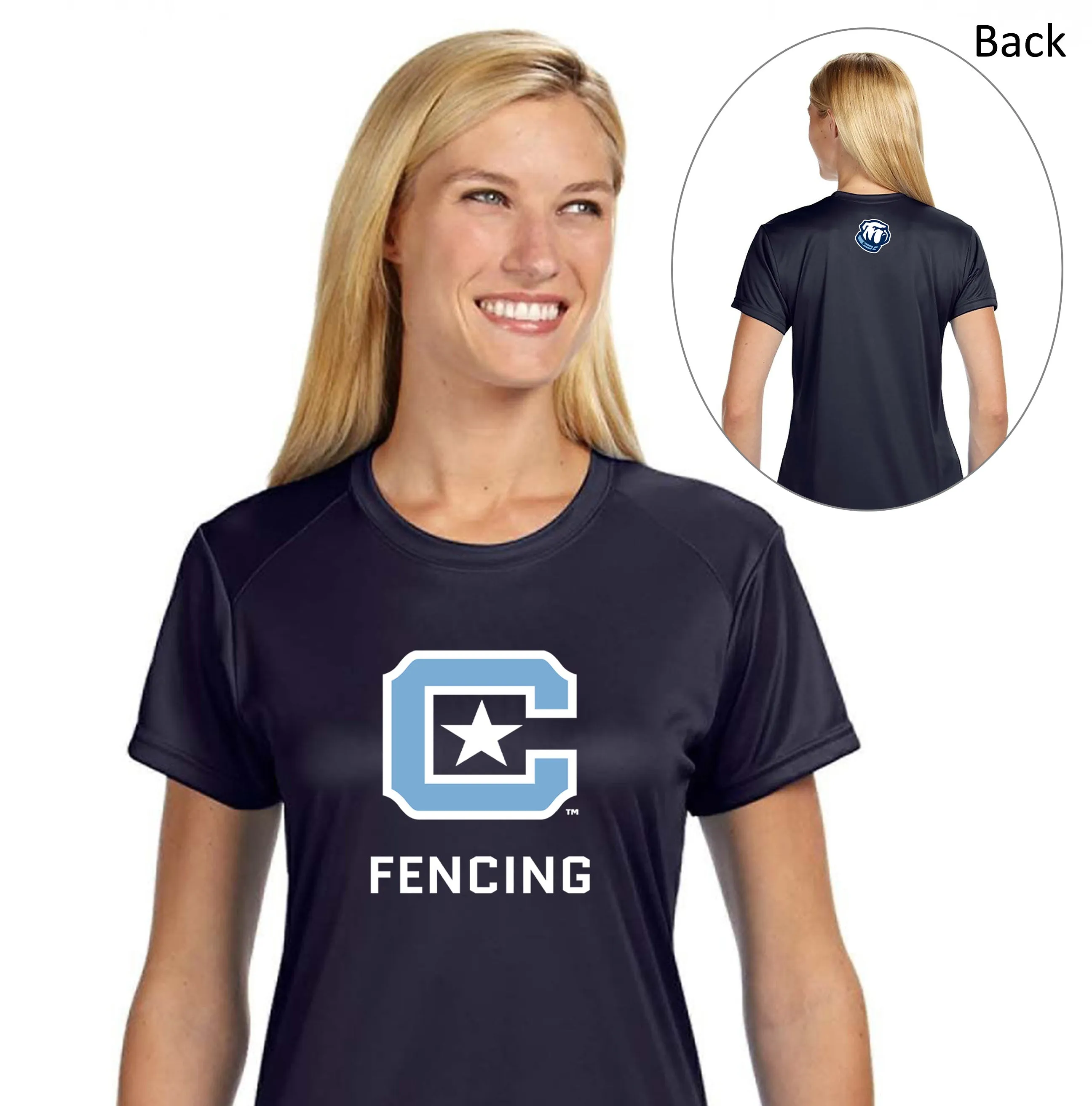 The Citadel C, Club Sports - Fencing, A4 Ladies' Cooling Performance T-Shirt