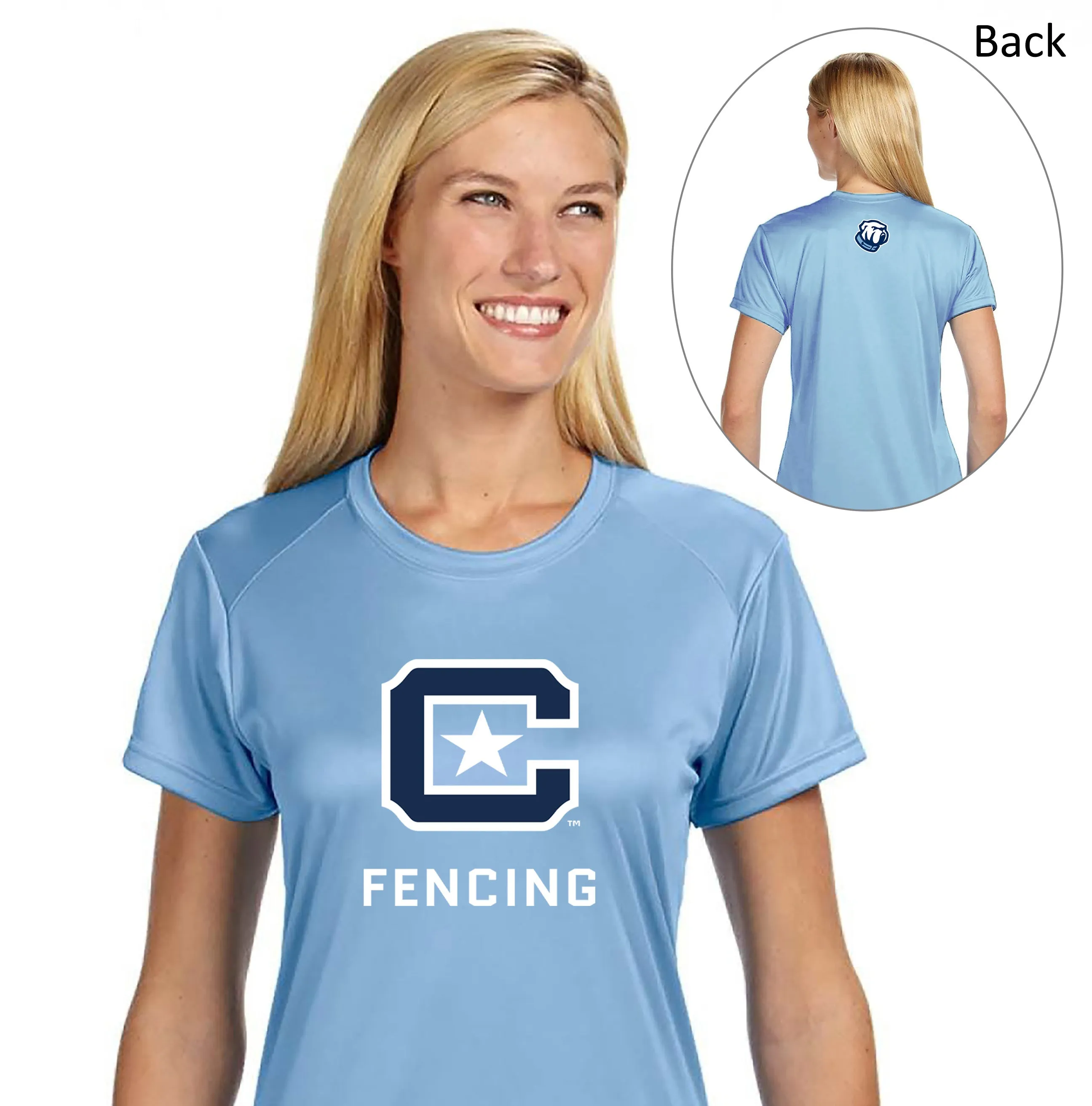 The Citadel C, Club Sports - Fencing, A4 Ladies' Cooling Performance T-Shirt