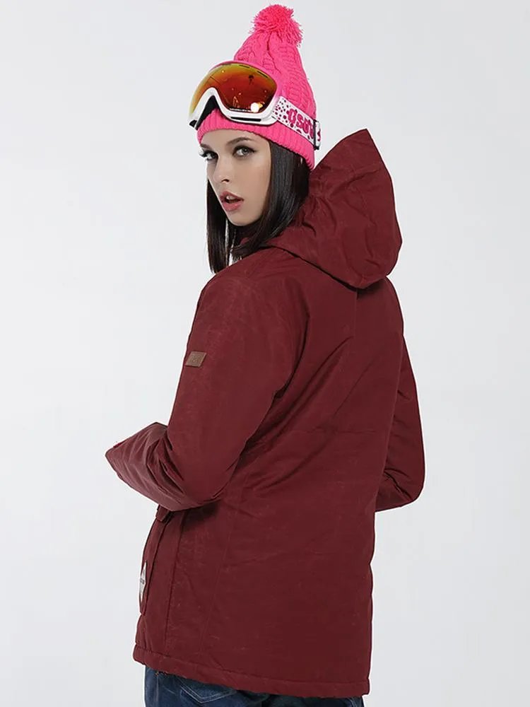 Thermal Warm Waterproof Windproof Red Women's Ski/Snowboard Jacket