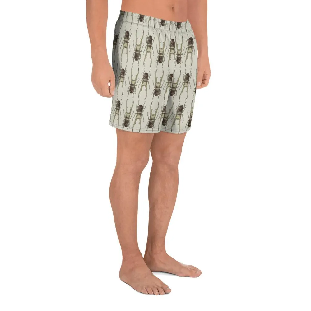 Twin Stag Beetles by Robert Bowen Men's Athletic Long Shorts