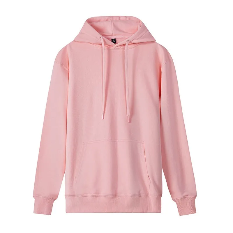 Unisex Sports Drawstring Cotton Pullover Hoodie