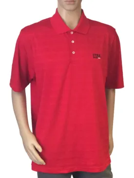 Utah Utes Gear for Sports Red Three Button Golf Polo Short Sleeve T-Shirt (L)