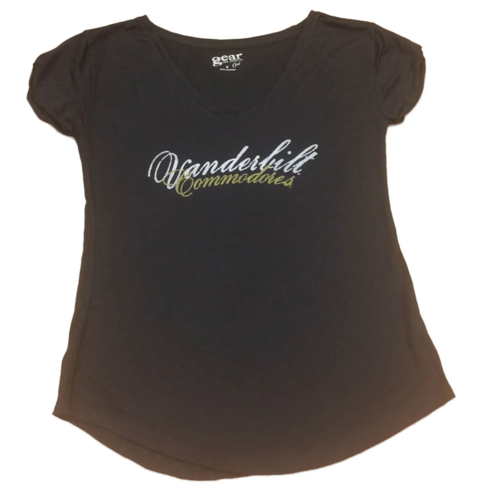 Vanderbilt Commodores Gear for Sports WOMENS Black SS V-Neck T-Shirt (M)