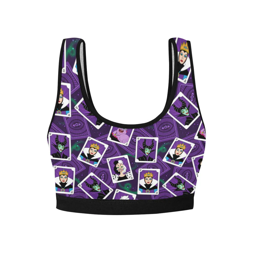 Villains Cards Women's Athletic Sports Bra