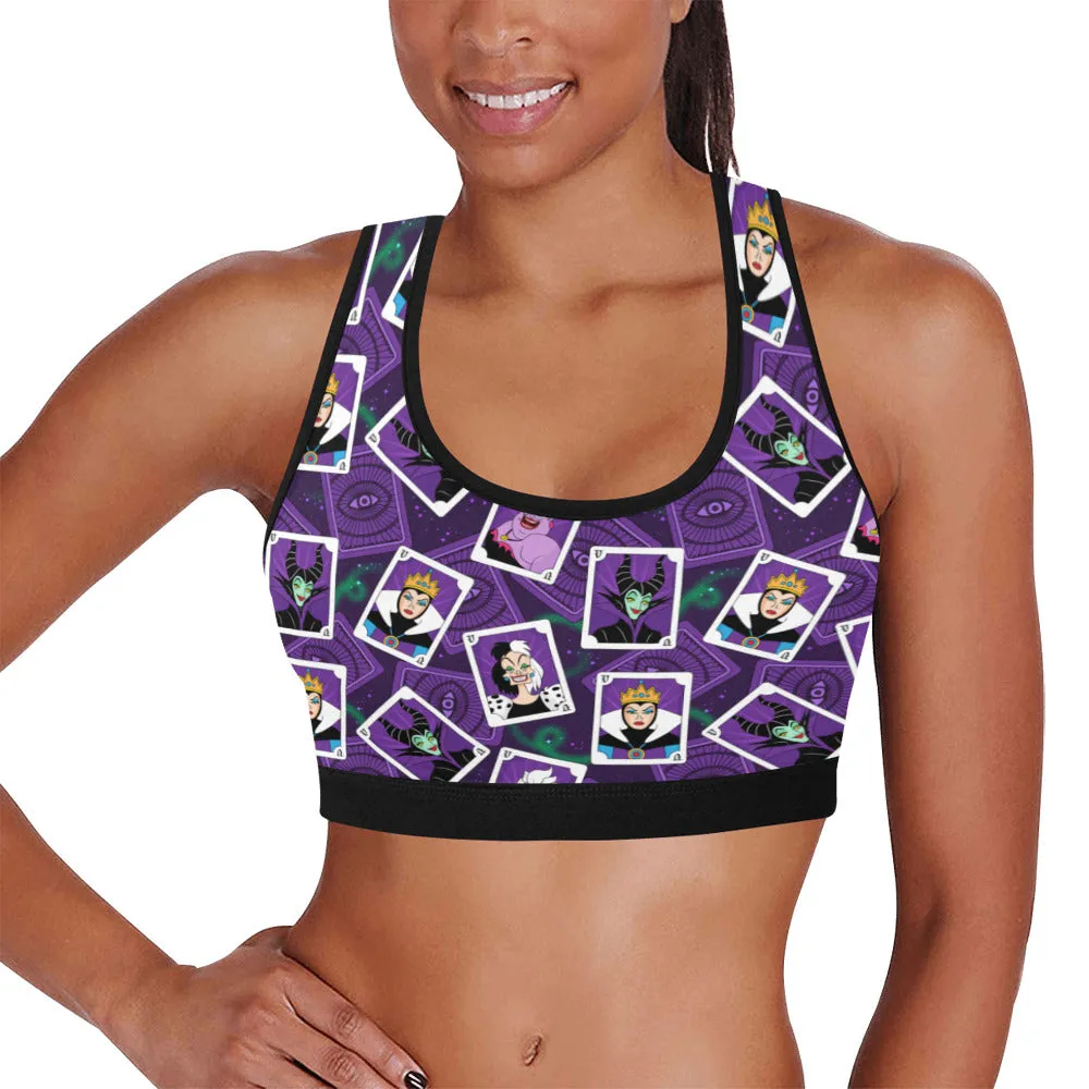 Villains Cards Women's Athletic Sports Bra