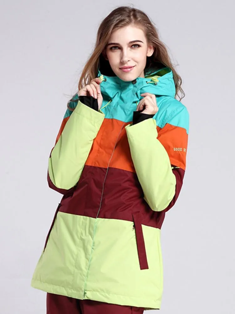 Women's Colorful Waterproof Ski Jacket Snowboard jackets