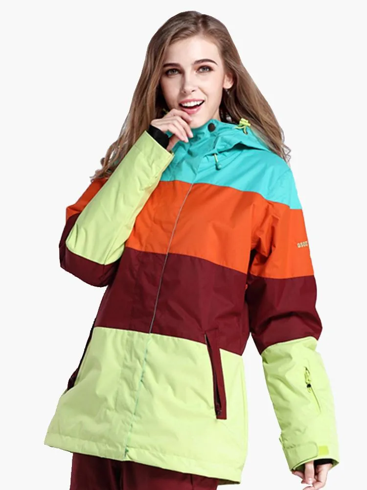 Women's Colorful Waterproof Ski Jacket Snowboard jackets