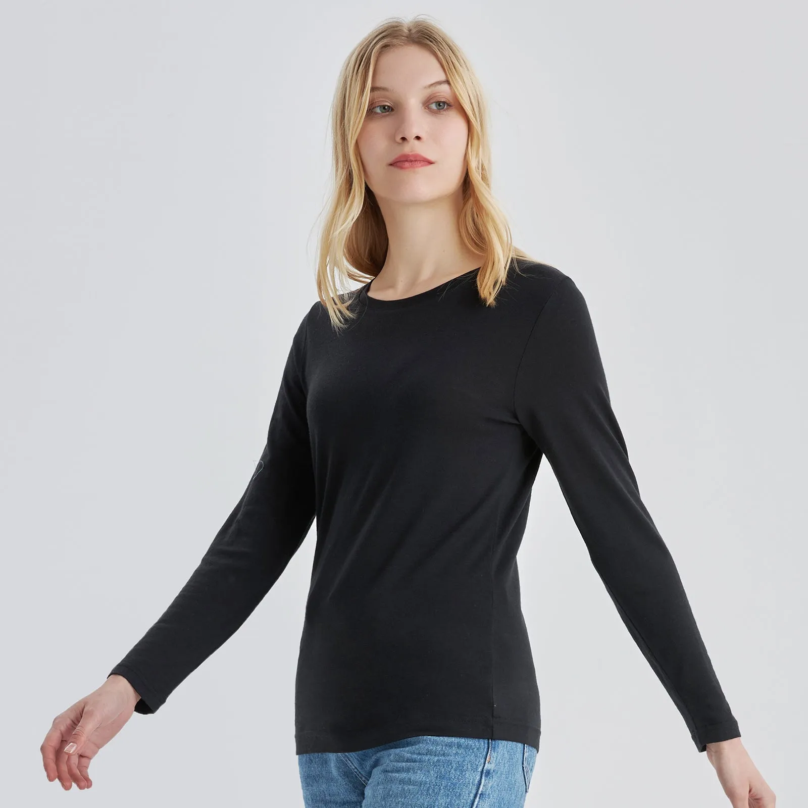 Women's Merino 170g Classic All-Season Base Layer Crew Black