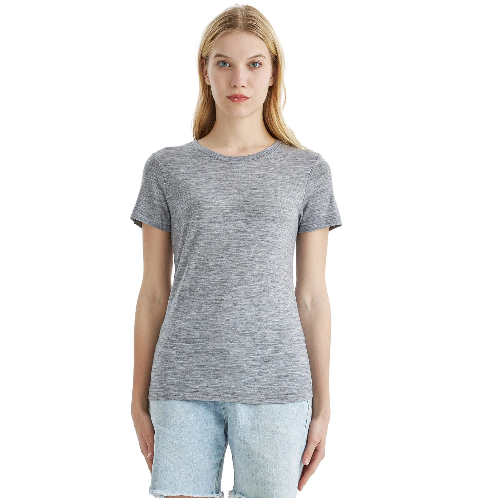 Women's Merino 170g Classic Short Sleeve T-Shirt Ebony Heather