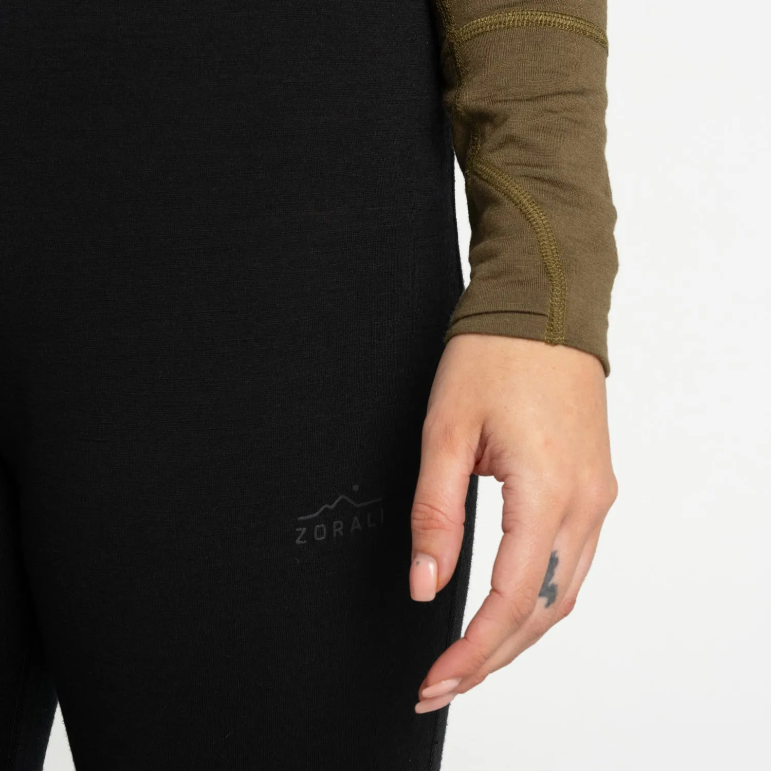 Womens Merino Leggings Black