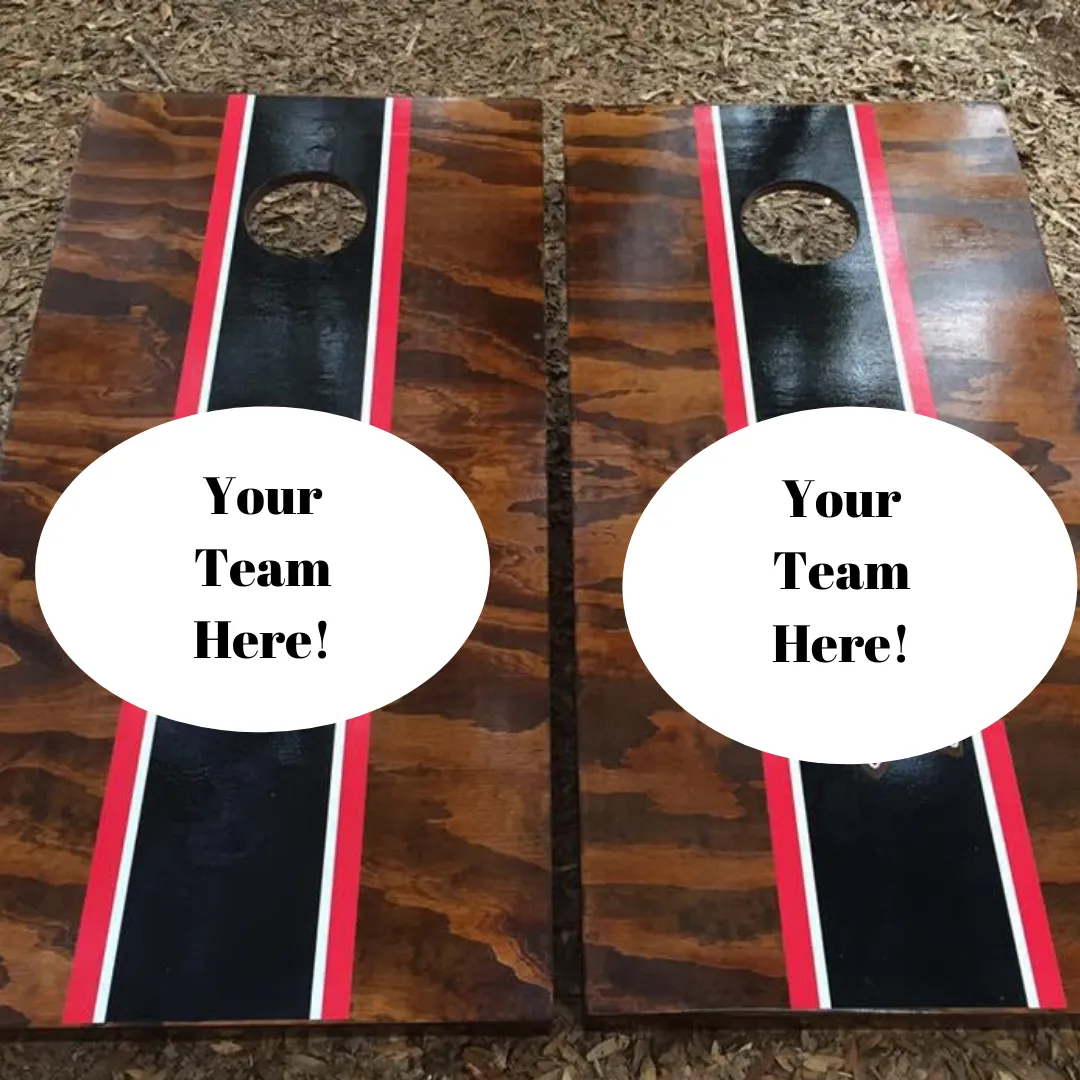 Your Team Striped Cornhole Set